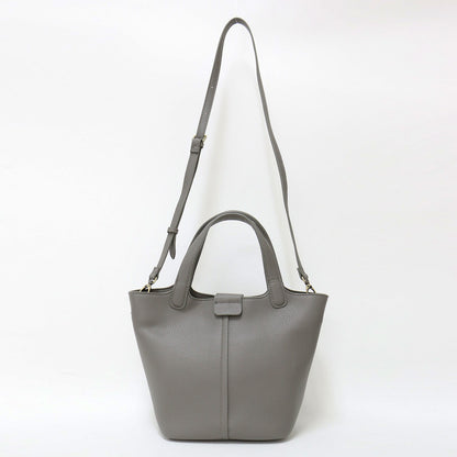 2WAY バケット トートバッグ / ショルダーバッグ フェイクレザー