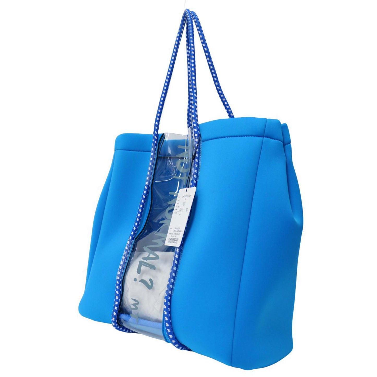 ネオプレーン PCV カラー トートバック / メッセージプリント クリア