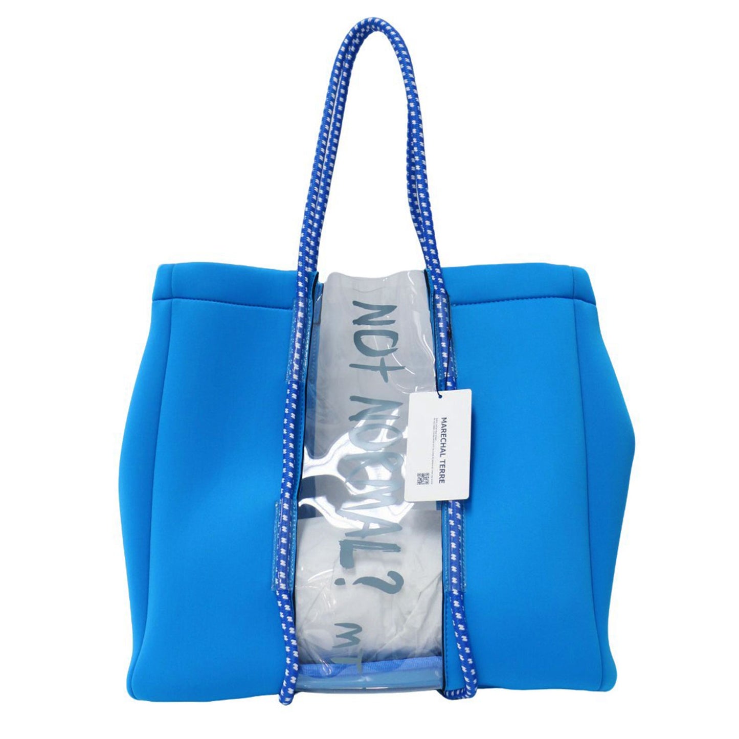 ネオプレーン PCV カラー トートバック / メッセージプリント クリア