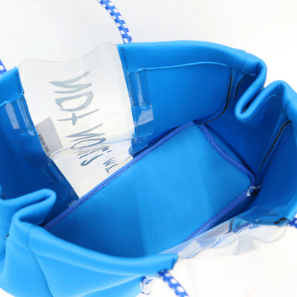 ネオプレーン PCV カラー トートバック / メッセージプリント クリア