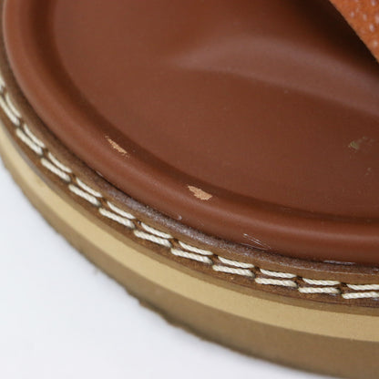 バックストラップ サンダル / フラット ボリュームソール レザー