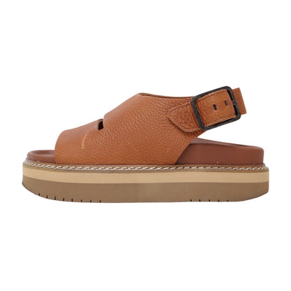 バックストラップ サンダル / フラット ボリュームソール レザー