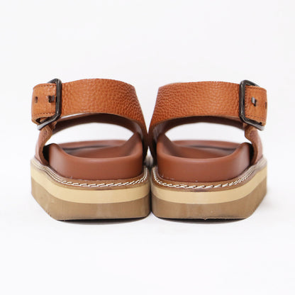 バックストラップ サンダル / フラット ボリュームソール レザー