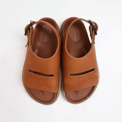 バックストラップ サンダル / フラット ボリュームソール レザー