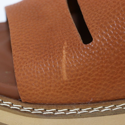 バックストラップ サンダル / フラット ボリュームソール レザー