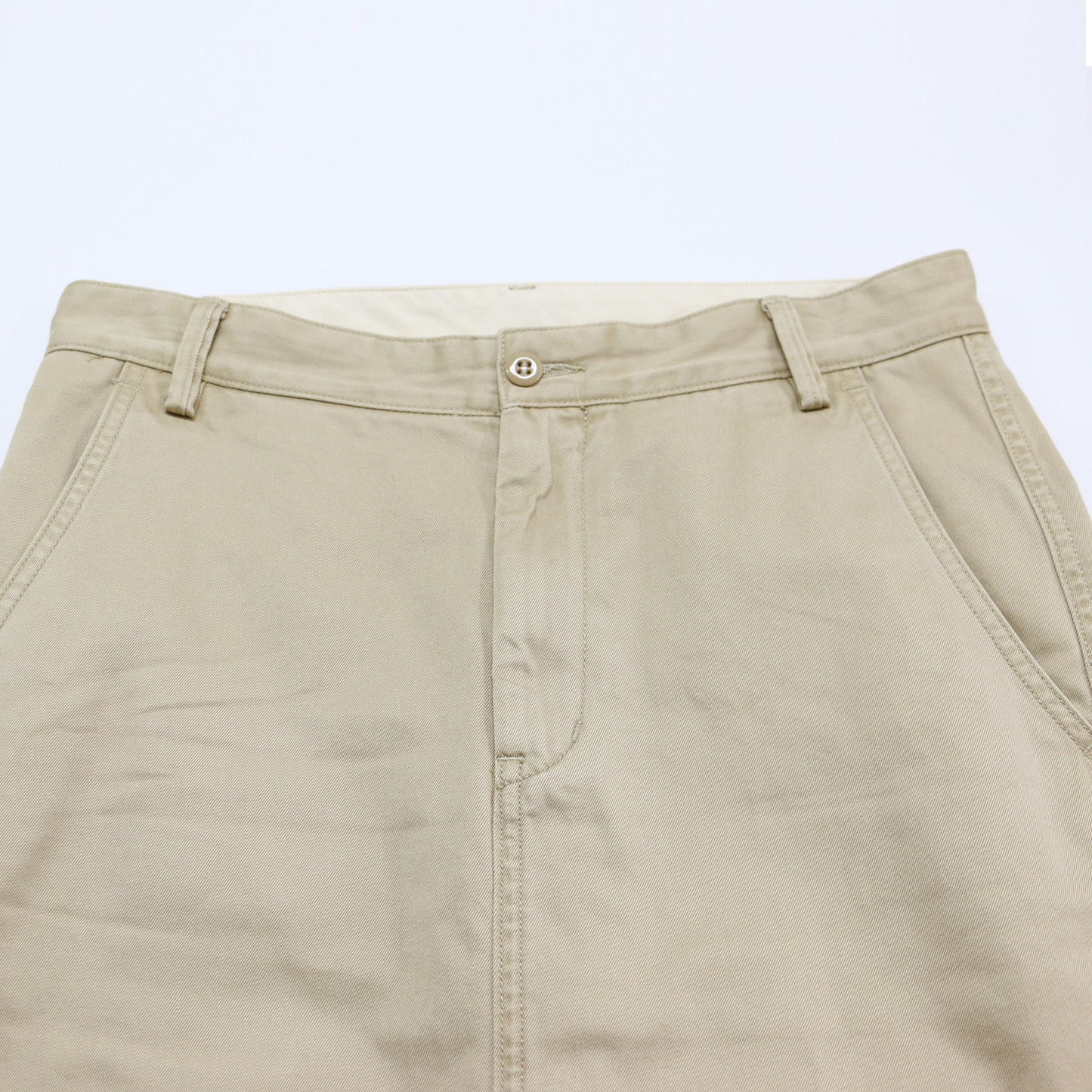 チノ スカート / ロング丈 Iライン スリット コットン