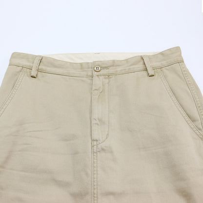 チノ スカート / ロング丈 Iライン スリット コットン