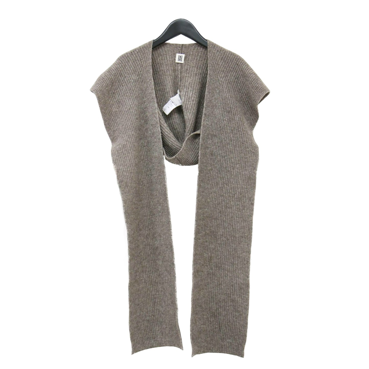 23秋冬 フーディー スカーフ / hoodie scarf マフラー フード リブ編み ウール
