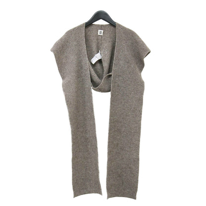 23秋冬 フーディー スカーフ / hoodie scarf マフラー フード リブ編み ウール