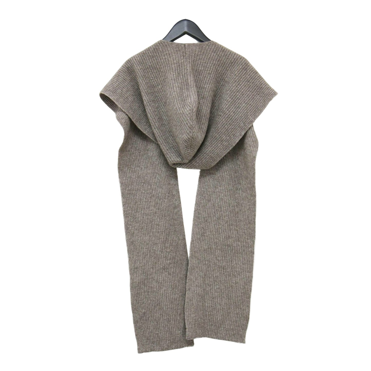 23秋冬 フーディー スカーフ / hoodie scarf マフラー フード リブ編み ウール