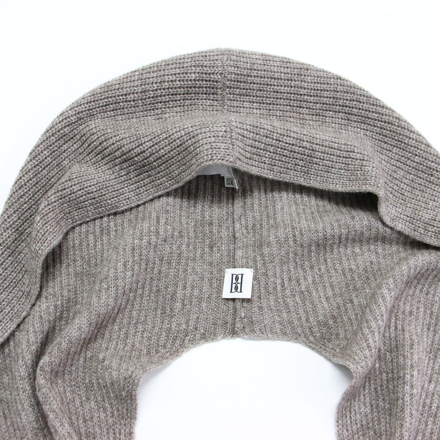 23秋冬 フーディー スカーフ / hoodie scarf マフラー フード リブ編み ウール