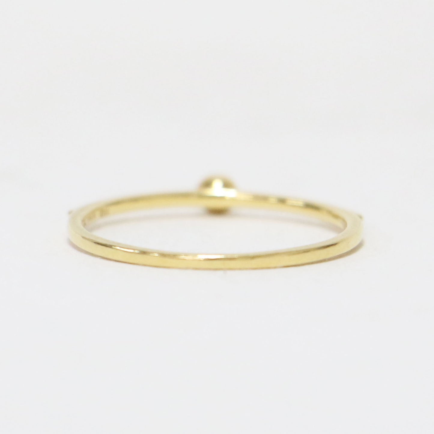 K10 一粒 ダイヤ リング / 指輪 ストレート ミルグレイン