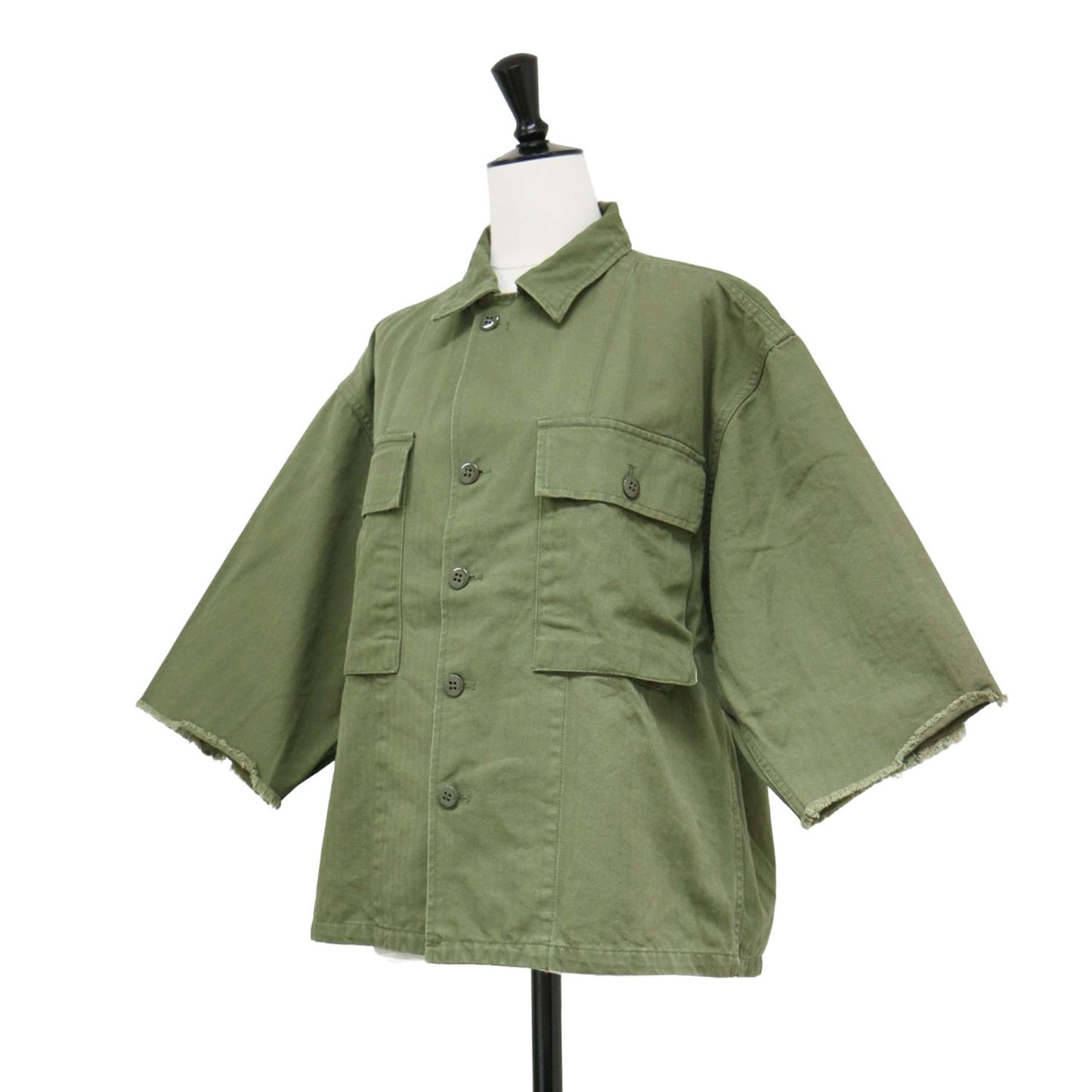 25春夏 ミリタリージャケット JBV-2501 / PARIS UTILITY JACKET 5分袖 ハーフスリーブ カットオフ コットン