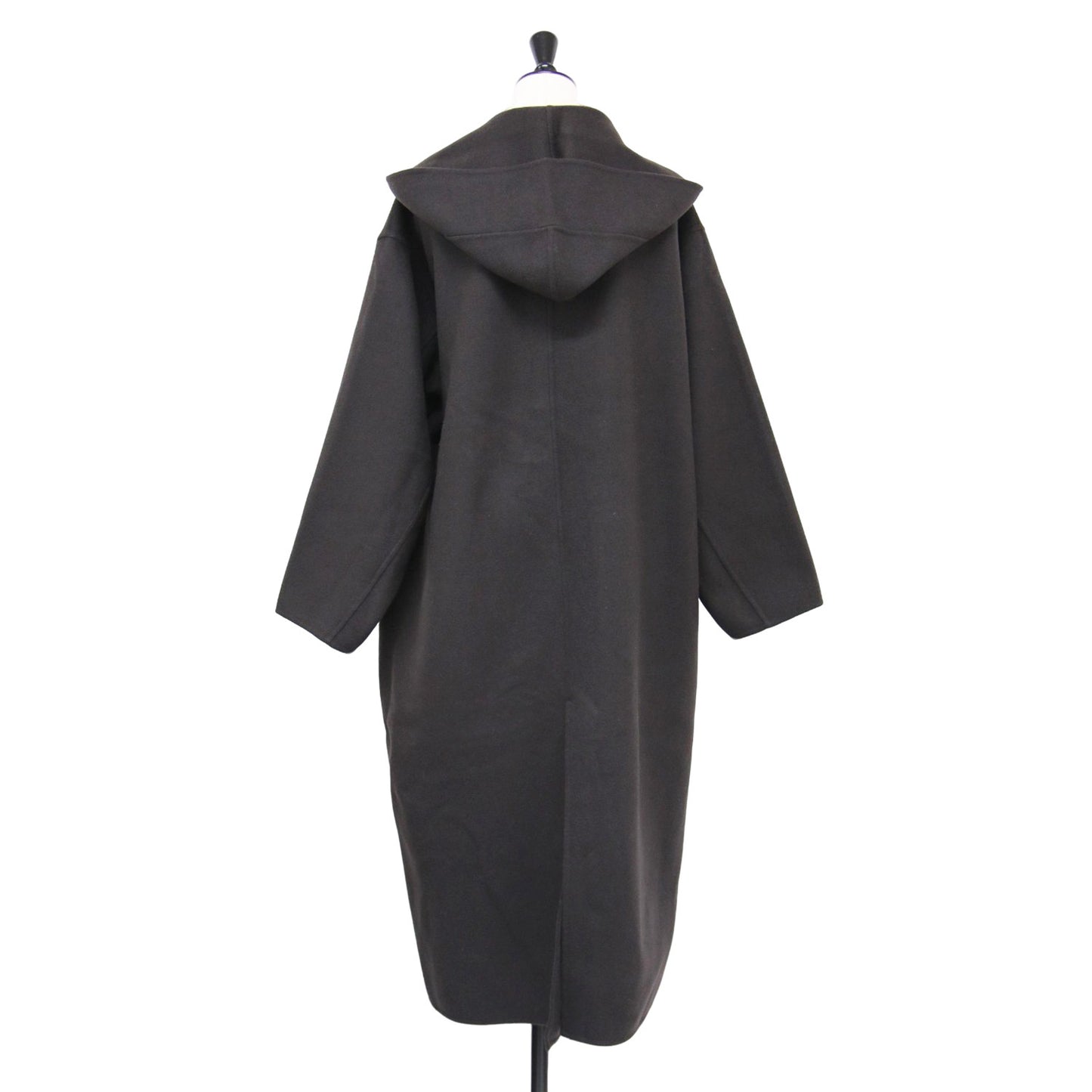 23秋冬 マンテコ フード コート / MANTECO ロング丈 ノーカラー クルーネック 2WAY リバー ウール