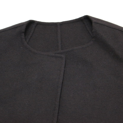 23秋冬 マンテコ フード コート / MANTECO ロング丈 ノーカラー クルーネック 2WAY リバー ウール