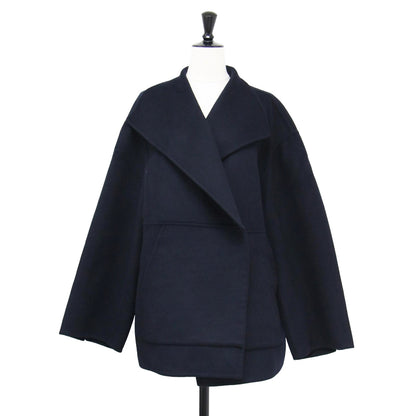 21秋冬 ハミルトン ハーフ コート / ミドル丈 ショールカラー オーバーサイズ ウール