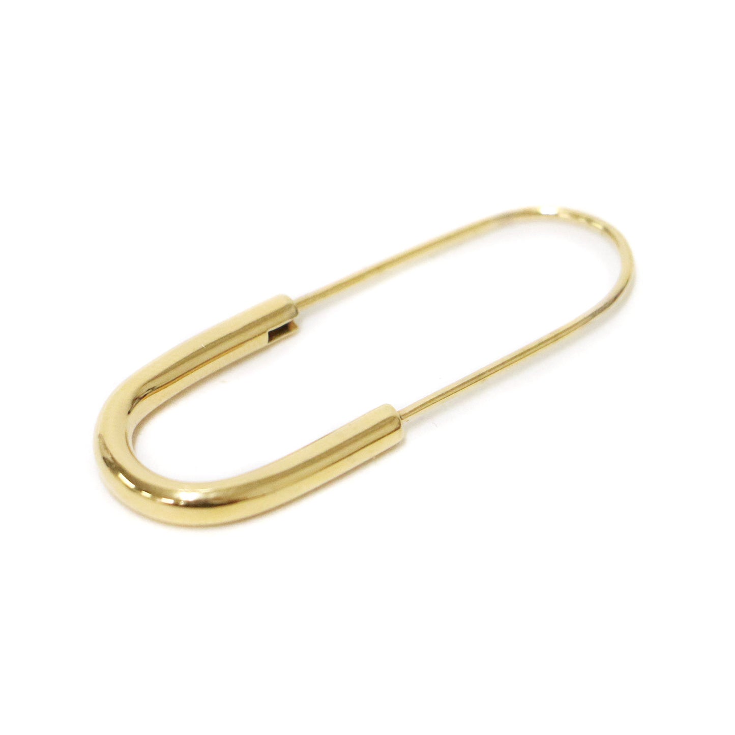 オーバル フープ ピアス / Chance Earring 片耳用 SV925 K18コーティング