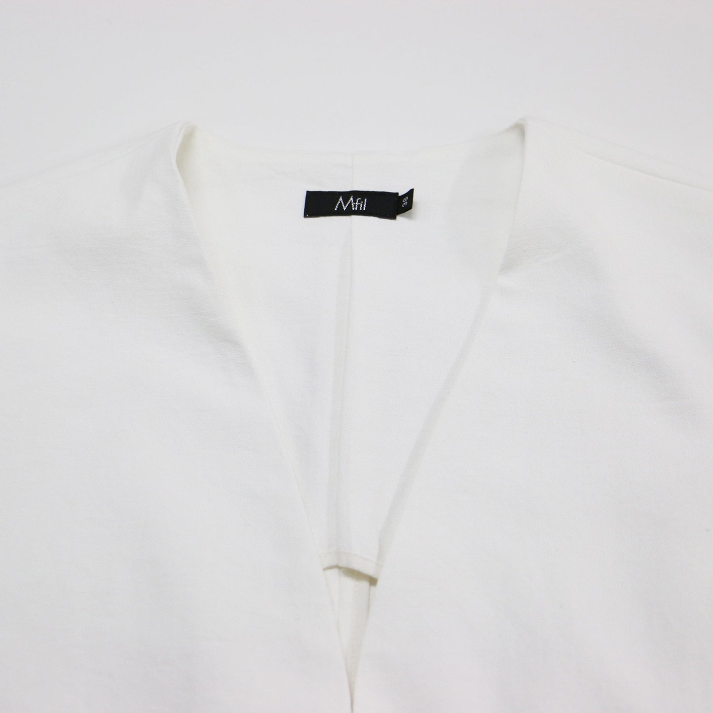 Vネック ロング ジレ / ベスト Aライン コットン リネン