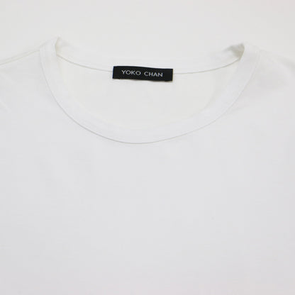 バックフレアヘム 半袖 Tシャツ / カットソー クルーネック フリル 切替 Aライン