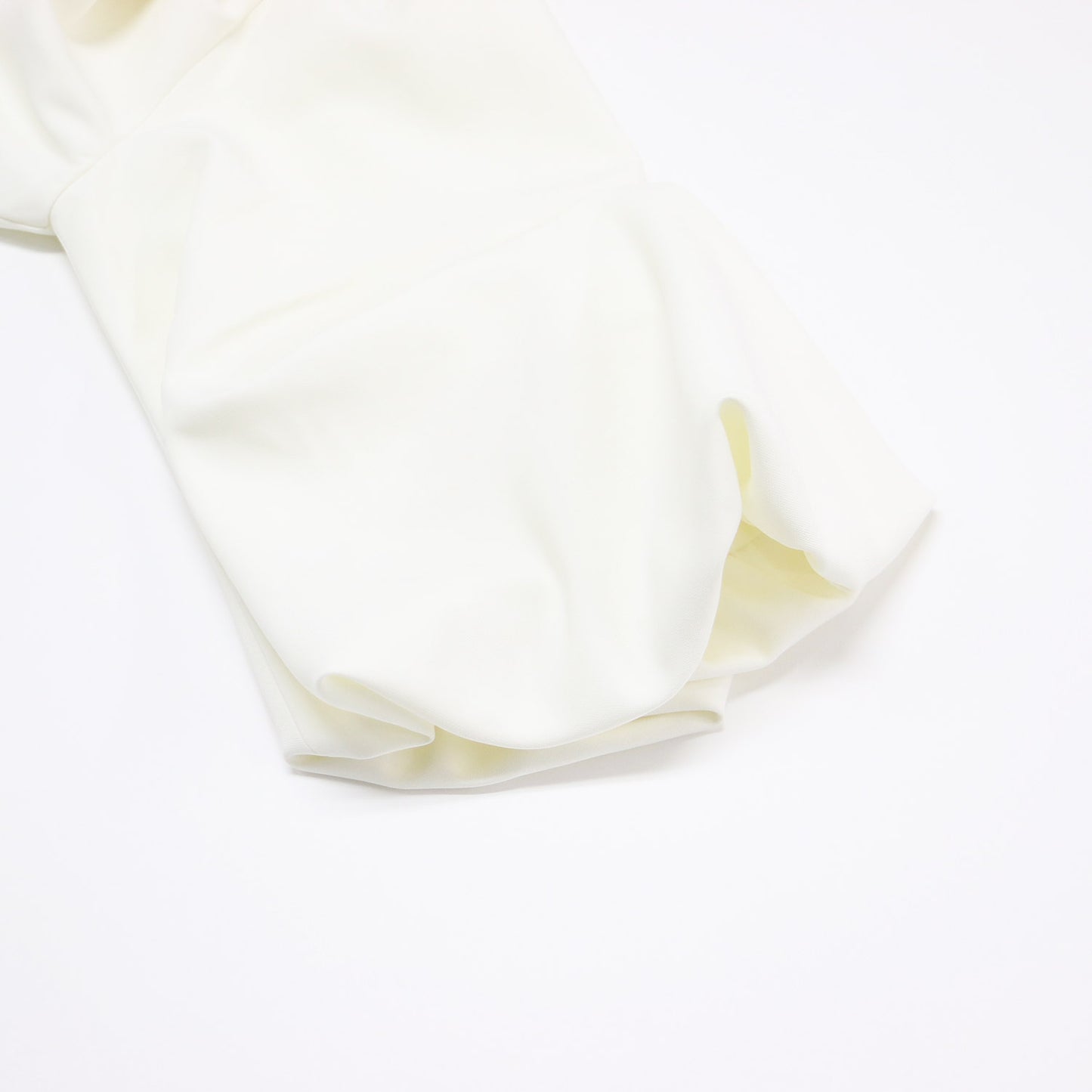 24春夏 キーネック フレア ブラウス / 半袖 バルーンスリーブ ストレッチ