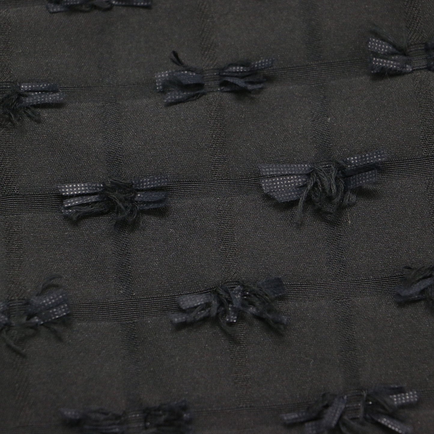 リボン カットジャカード 8SL ブラウス / クルーネック 8分袖 ボリュームスリーブ