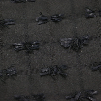 リボン カットジャカード 8SL ブラウス / クルーネック 8分袖 ボリュームスリーブ