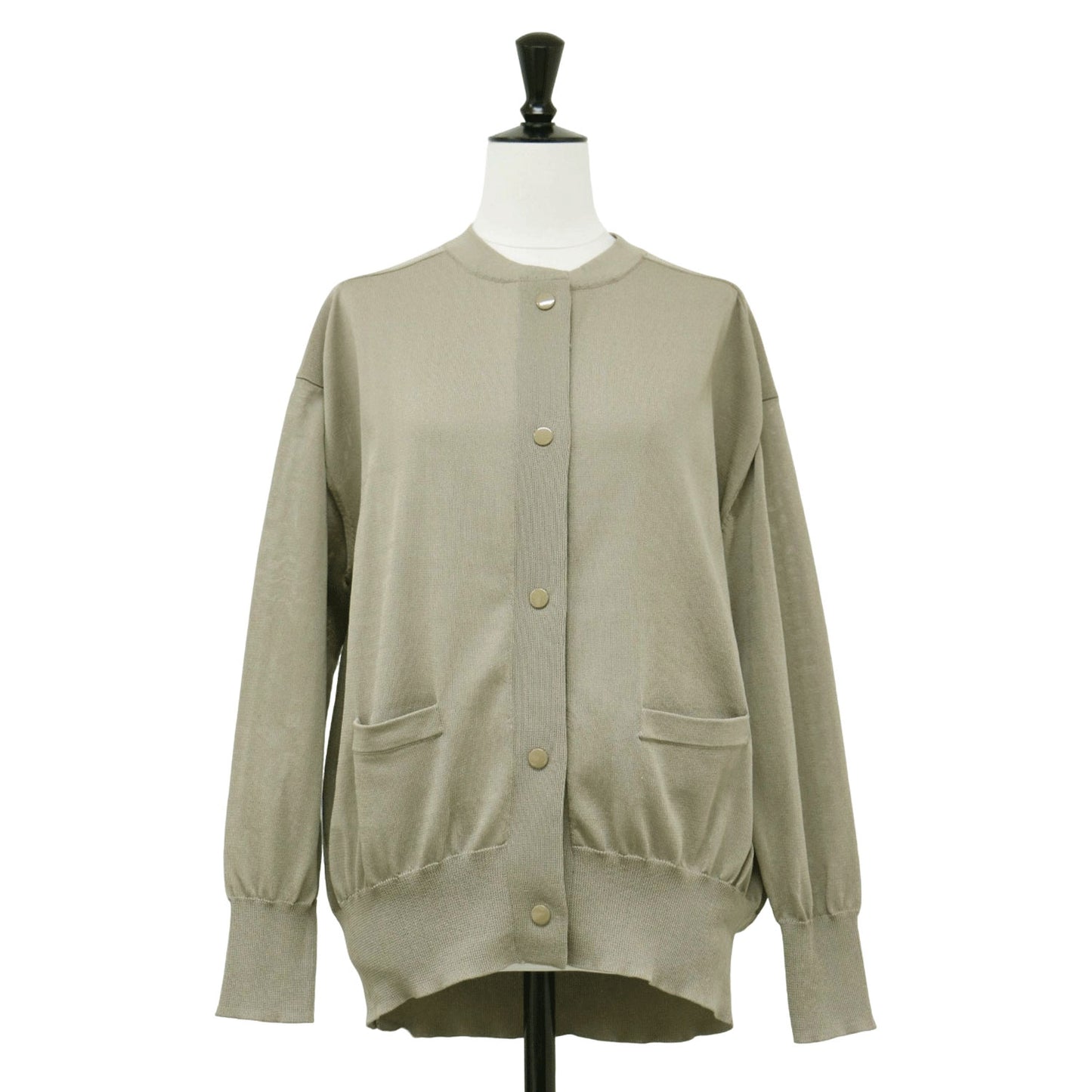 ハイツイスト ニット ブルゾン / カーディガン 長袖 スナップボタン