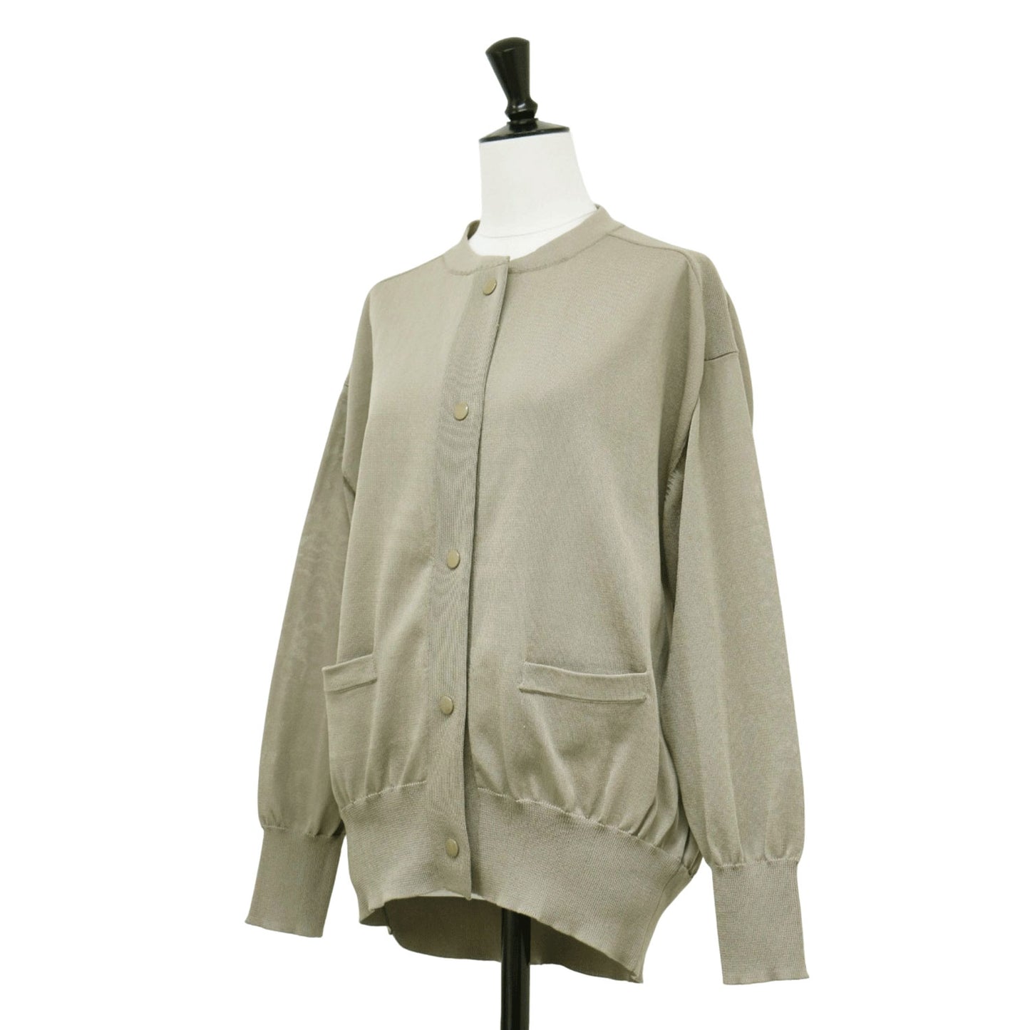 ハイツイスト ニット ブルゾン / カーディガン 長袖 スナップボタン