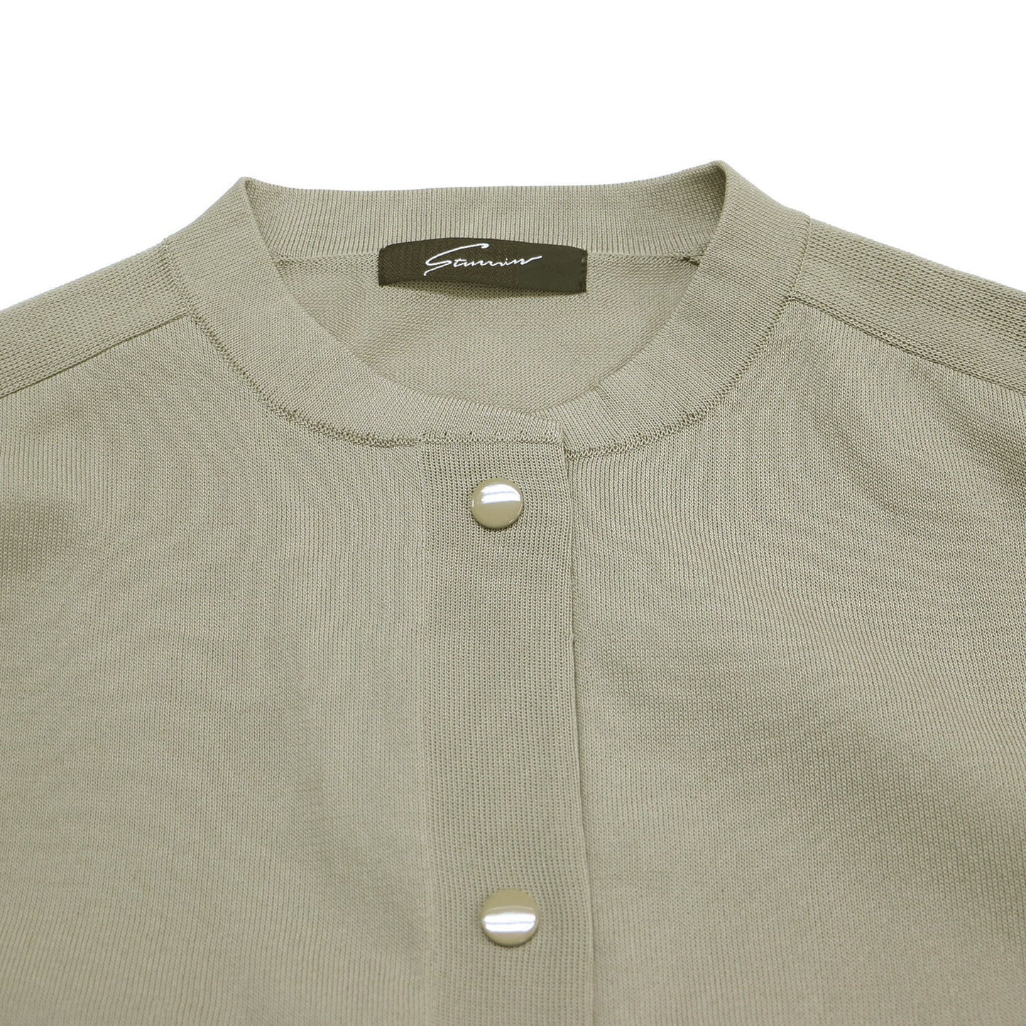 ハイツイスト ニット ブルゾン / カーディガン 長袖 スナップボタン