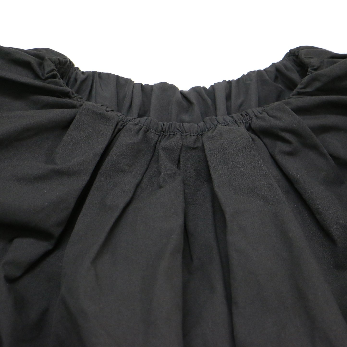 テントライン ホイップド トップス / Tent line whipped tops ブラウス ノースリーブ ギャザー バイカラー コットン