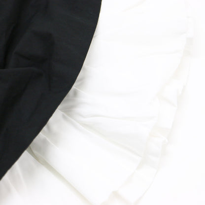 テントライン ホイップド トップス / Tent line whipped tops ブラウス ノースリーブ ギャザー バイカラー コットン