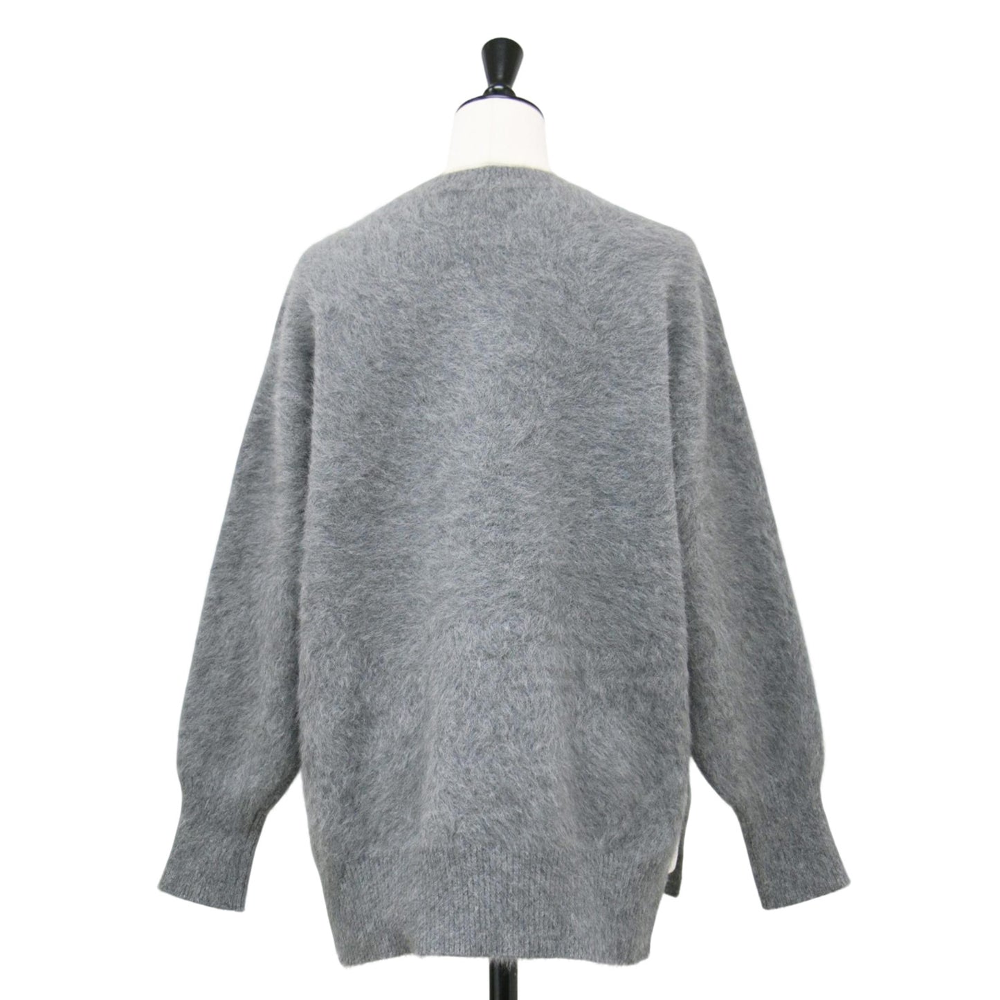 23秋冬 フォックス カシミヤ クルーネック ニット / プルオーバー 長袖 シャギー