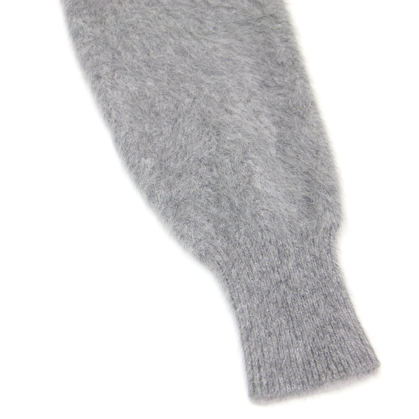 23秋冬 フォックス カシミヤ クルーネック ニット / プルオーバー 長袖 シャギー