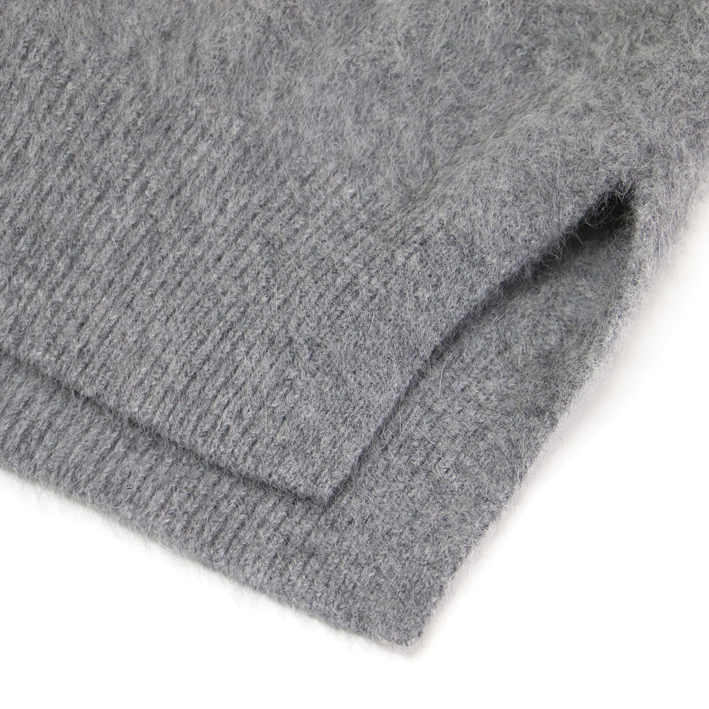 23秋冬 フォックス カシミヤ クルーネック ニット / プルオーバー 長袖 シャギー