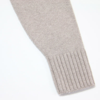 21秋冬 ウール カシミヤ スリット ハイネック ニット / プルオーバー 長袖 オーバーサイズ