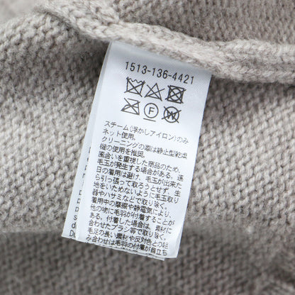 21秋冬 ウール カシミヤ スリット ハイネック ニット / プルオーバー 長袖 オーバーサイズ