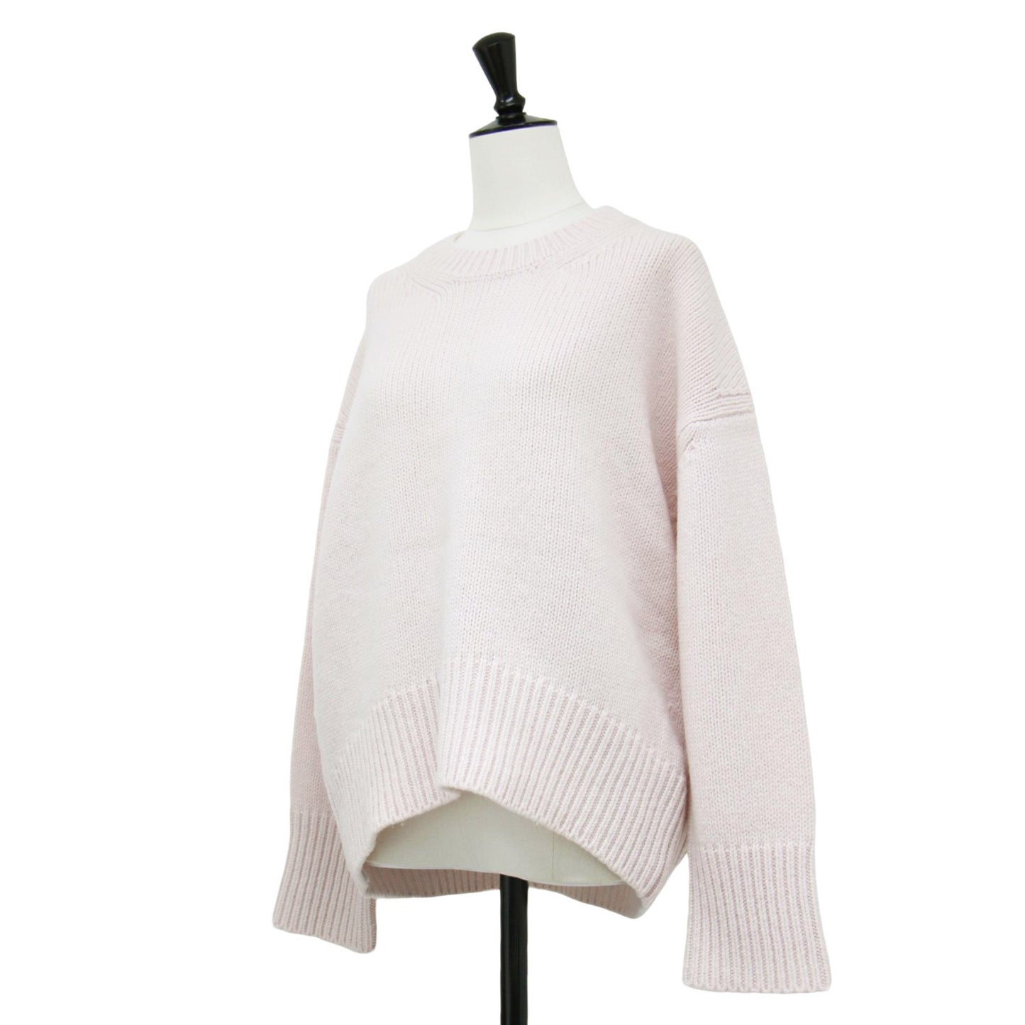 22秋冬 ファインウール クルーネック プルオーバー / ニット 長袖 ワイド