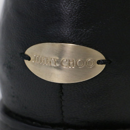 レザー ロング エンジニア ブーツ / バイカーブーツ ベルト シワ加工 本革