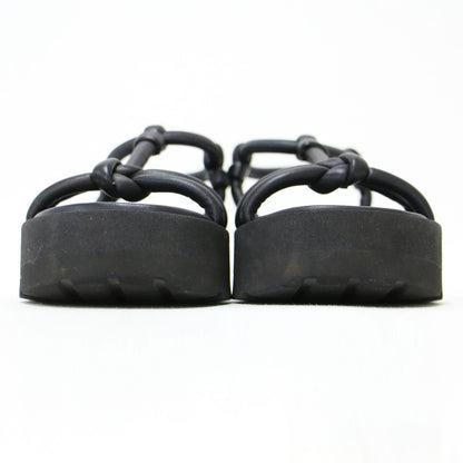 24春夏 マリン ナッパレザー サンダル / MARINE NAPPA フラット ストラップ 厚底 ラバー