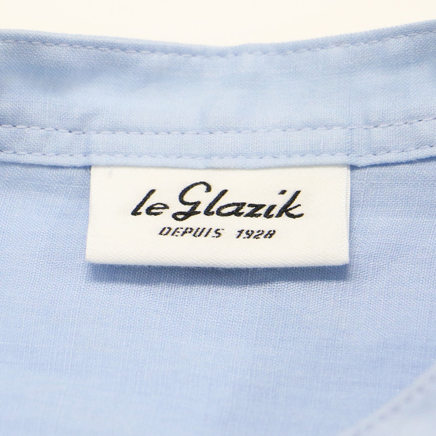 ラミー バンドカラー チュニック シャツ / 長袖 ラウンドヘム スリット