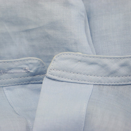 ラミー バンドカラー チュニック シャツ / 長袖 ラウンドヘム スリット