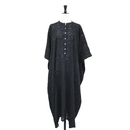 24春夏 エンブロイダリー ドルマンスリーブ ワンピース / ロング丈 半袖 刺繍 コットン