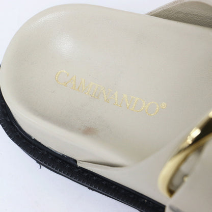 ダブル バックル レザー サンダル / フラット ボリュームソール ベルト