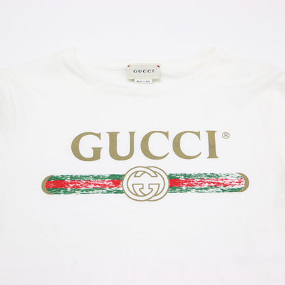 チルドレンズ グッチ ロゴ コットン Tシャツ 503628 X3L02 / カットソー ショートスリーブ 半袖 キッズ