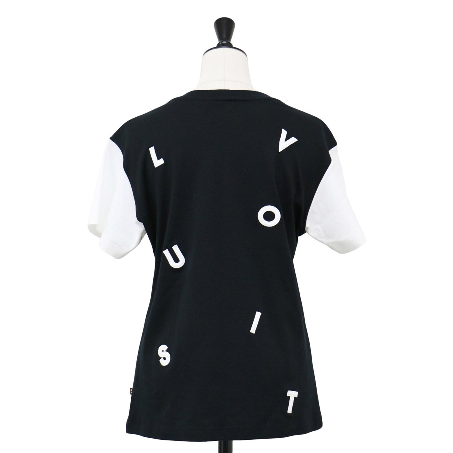 エンブロイダリー レター チェーン ショートスリーブ Tシャツ FFTS02JG2 / カットソー 半袖 クルーネック ロゴ 刺繍 バイカラー コットン