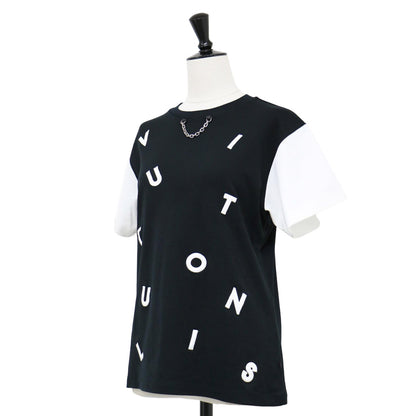 エンブロイダリー レター チェーン ショートスリーブ Tシャツ FFTS02JG2 / カットソー 半袖 クルーネック ロゴ 刺繍 バイカラー コットン