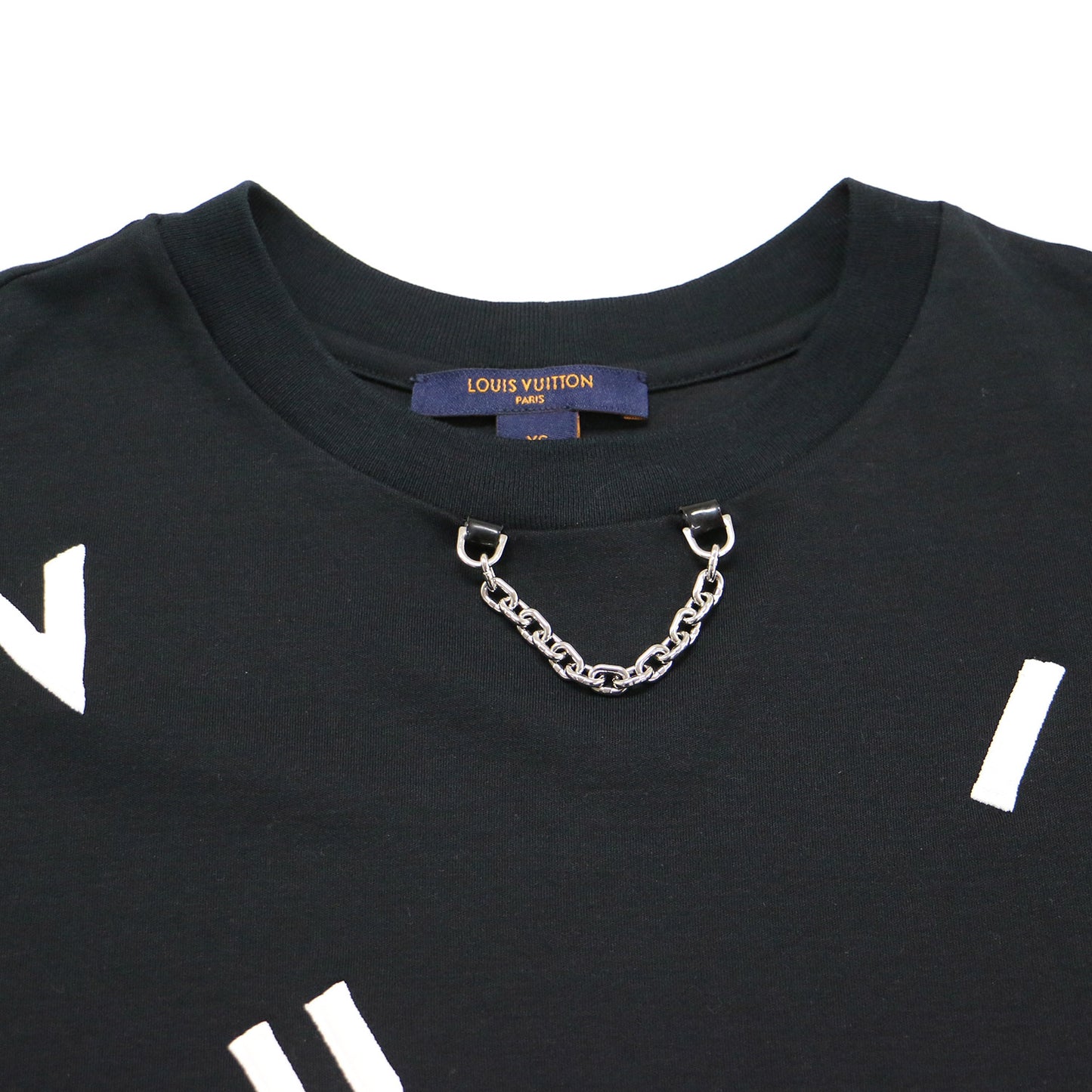 エンブロイダリー レター チェーン ショートスリーブ Tシャツ FFTS02JG2 / カットソー 半袖 クルーネック ロゴ 刺繍 バイカラー コットン