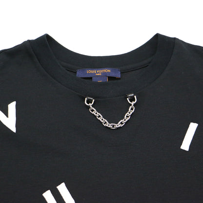 エンブロイダリー レター チェーン ショートスリーブ Tシャツ FFTS02JG2 / カットソー 半袖 クルーネック ロゴ 刺繍 バイカラー コットン
