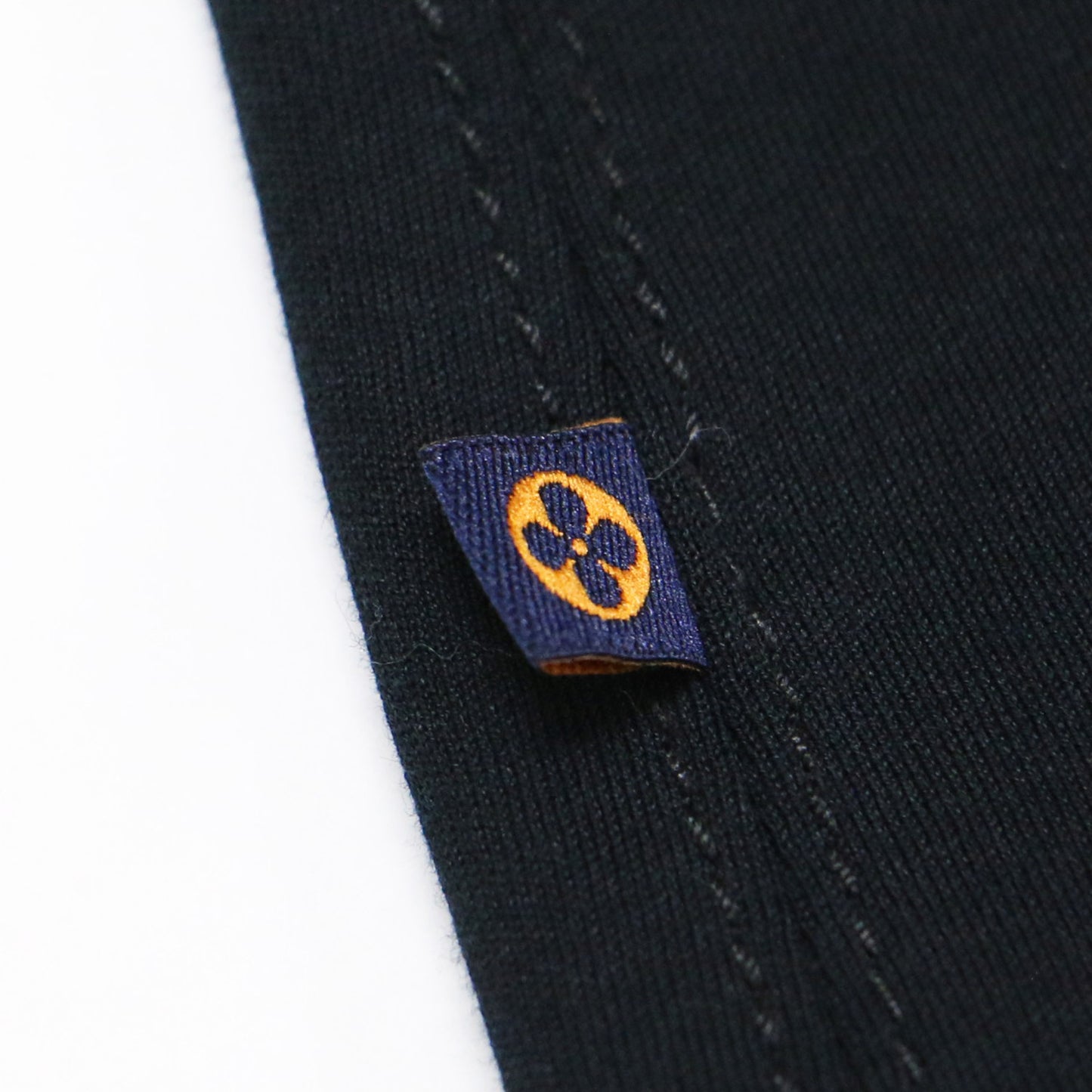 エンブロイダリー レター チェーン ショートスリーブ Tシャツ FFTS02JG2 / カットソー 半袖 クルーネック ロゴ 刺繍 バイカラー コットン