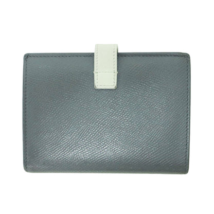 ミディアム ストラップ ウォレット / 二つ折り財布 バイカラー ロゴ レザー